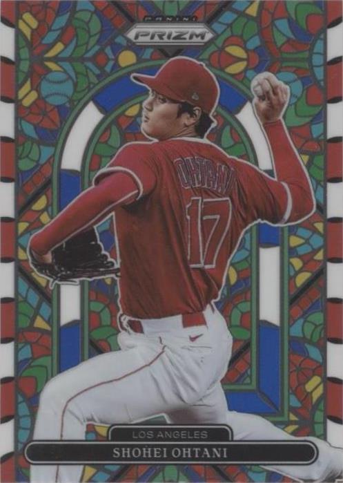 2022 Panini Prizm - Stained Glass Shohei Ohtani #SG-3 Red White & Blue Prizm