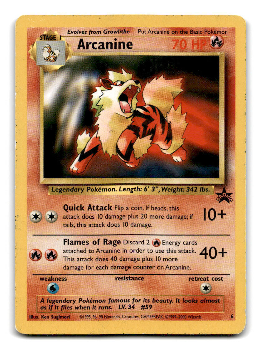 Arcanine 06/53 Wotc Promo Regular CGC 7.5