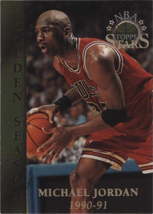 1996 Topps Stars - Golden Season Michael Jordan #74 PSA 8