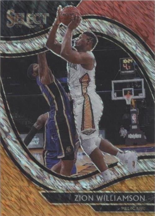 2020-21 Panini Select - Zion Williamson #213 Red White Orange Shimmer SGC 10