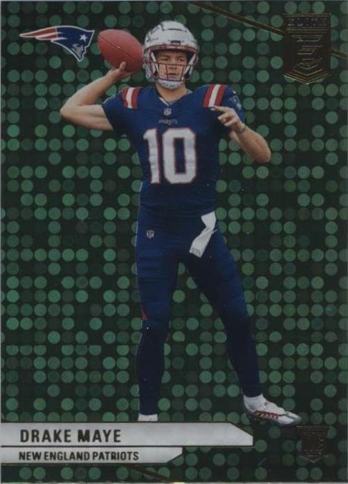 2024 Panini Donruss Elite - Rookies Drake Maye #185 Green Disco (RC) PSA 9