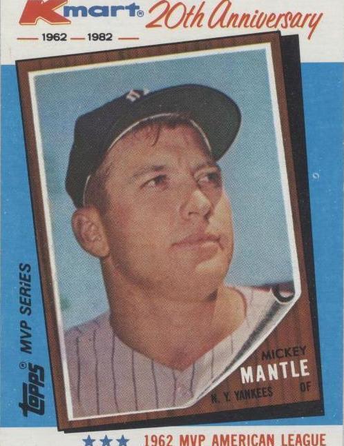1982 Topps Kmart MVP Series - Mickey Mantle #1 PSA 6