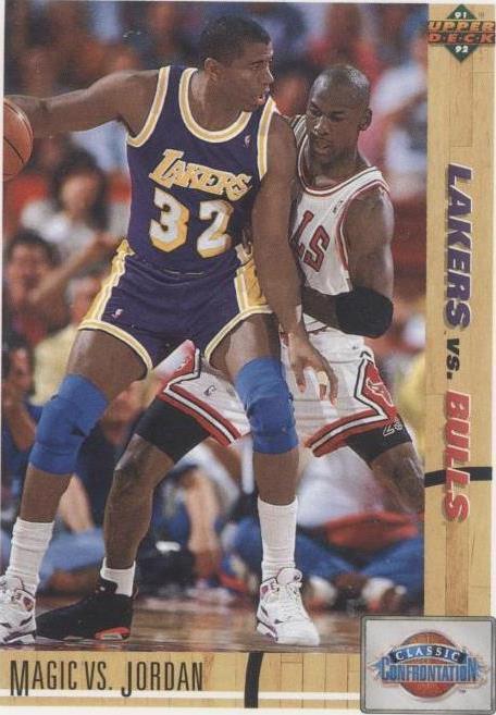 1991-92 U.D. - Classic Confrontation Michael Jordan, Magic Johnson #34 PSA 9