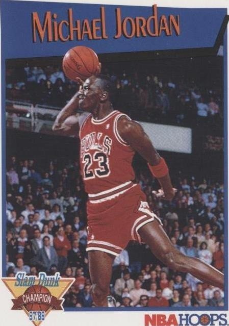 1991-92 NBA Hoops - Slam Dunk Champion Michael Jordan #IV PSA 9