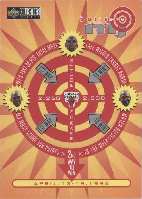 1997-98 Upper Deck Collector's Choice - Mj Bullseye Contest Michael Jordan #B29